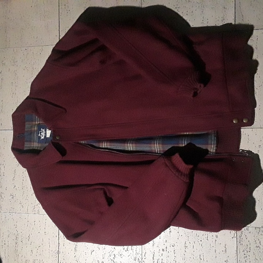 VNTG Woolrich 'Burgundy' Coat Sz XL Excellent Condition